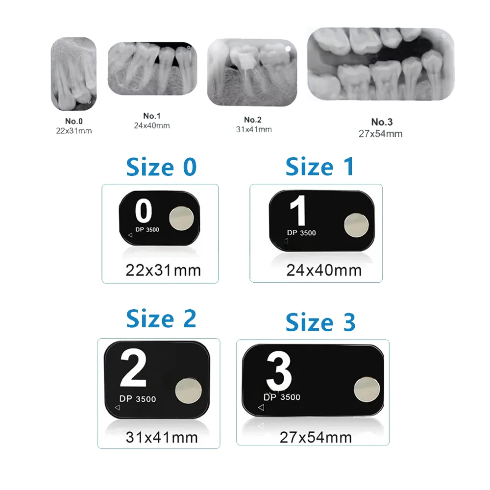 1 قطعة لوحات الفوسفور PSP للأسنان الرقمية X راي الاستشعار صورة المجلس المغناطيسي لا حجم المغناطيسي 0 1 2 3 مناسبة ل Fussen Kavo
