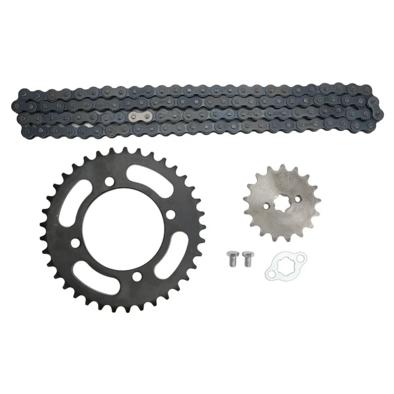 420 Chain 155mm 37T Rear 420 17T Front Sprocket Universal For 50cc To 125cc Dirt Mini Bikes ATV Go Kart