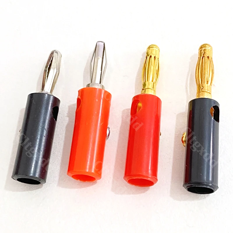 Cltgxdd 10 Stück 4MM Lötfreie Bananenstecker Audiokabel Lautsprecher-Bananenstecker Verstärker-Lautsprecherkabel Audio-Kabelverbindung – Detail 2