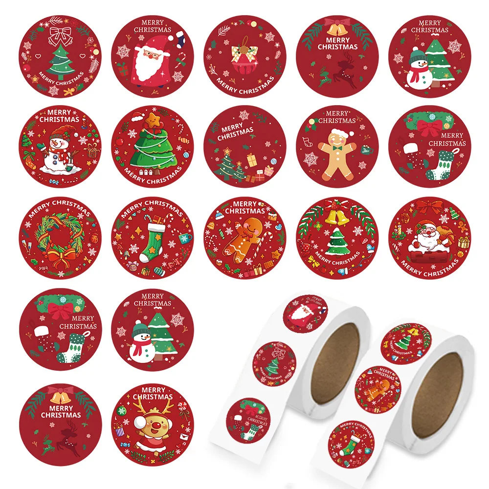 

500 шт. рулонные наклейки, рождественские украшения, милые вещи, наклейка «сделай сам», водостойкая виниловая наклейка для ноутбука, гитары, скейтборда, багажа, граффити