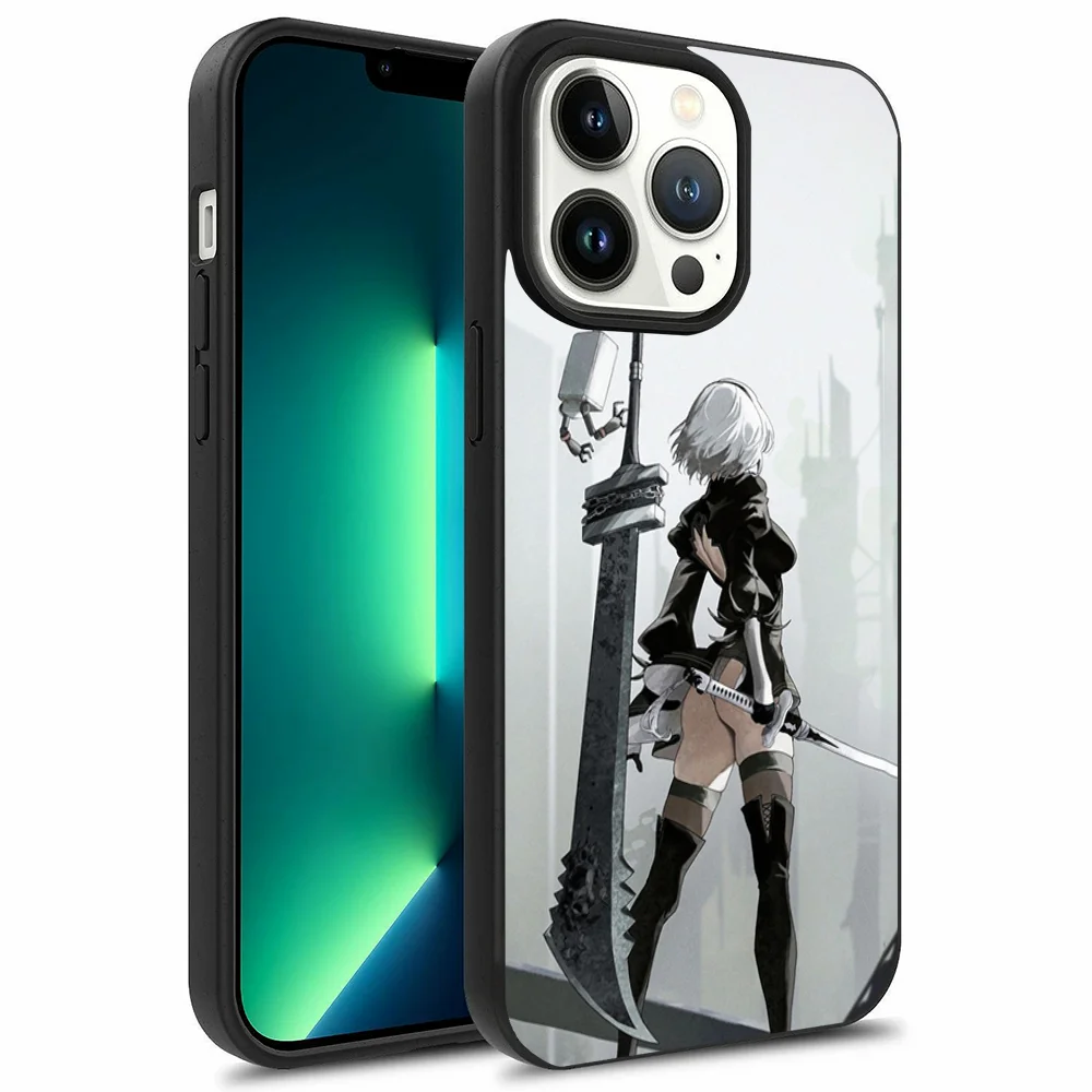 N-NieR 2B A- Automata Phone Case For iPhone 16,15,14,13,12,11,Plus,Pro,Max Mini Magsafe Magnetic Wireless Charging