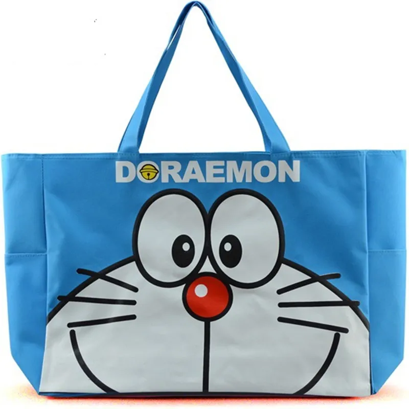 

Doraemon мультяшная сумка на плечо, большая вместительная стеганая сумка, сумка для покупок, сумка для мамы с изображением кота, большая сумка, спортивная сумка, дорожная сумка