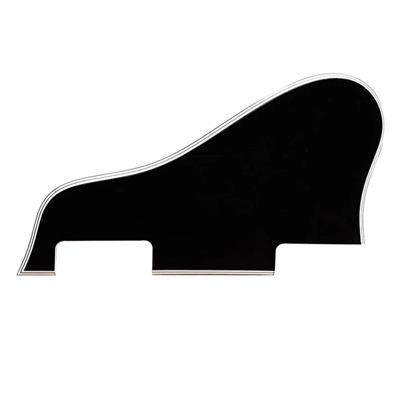 

Pleroo Custom Guitar Pickgaurd - For ES 335 No Screw Hole Jazz Archtop Guitar Pickguard Scratch Plate, 5 Ply Black