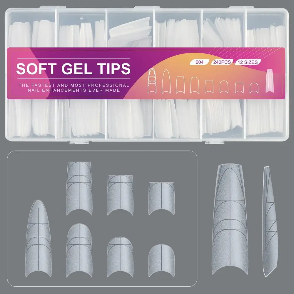 

Ультратонкие двусторонние накладные ногти с вспомогательной линией, прозрачные накладные ногти, накладные ногти без следов