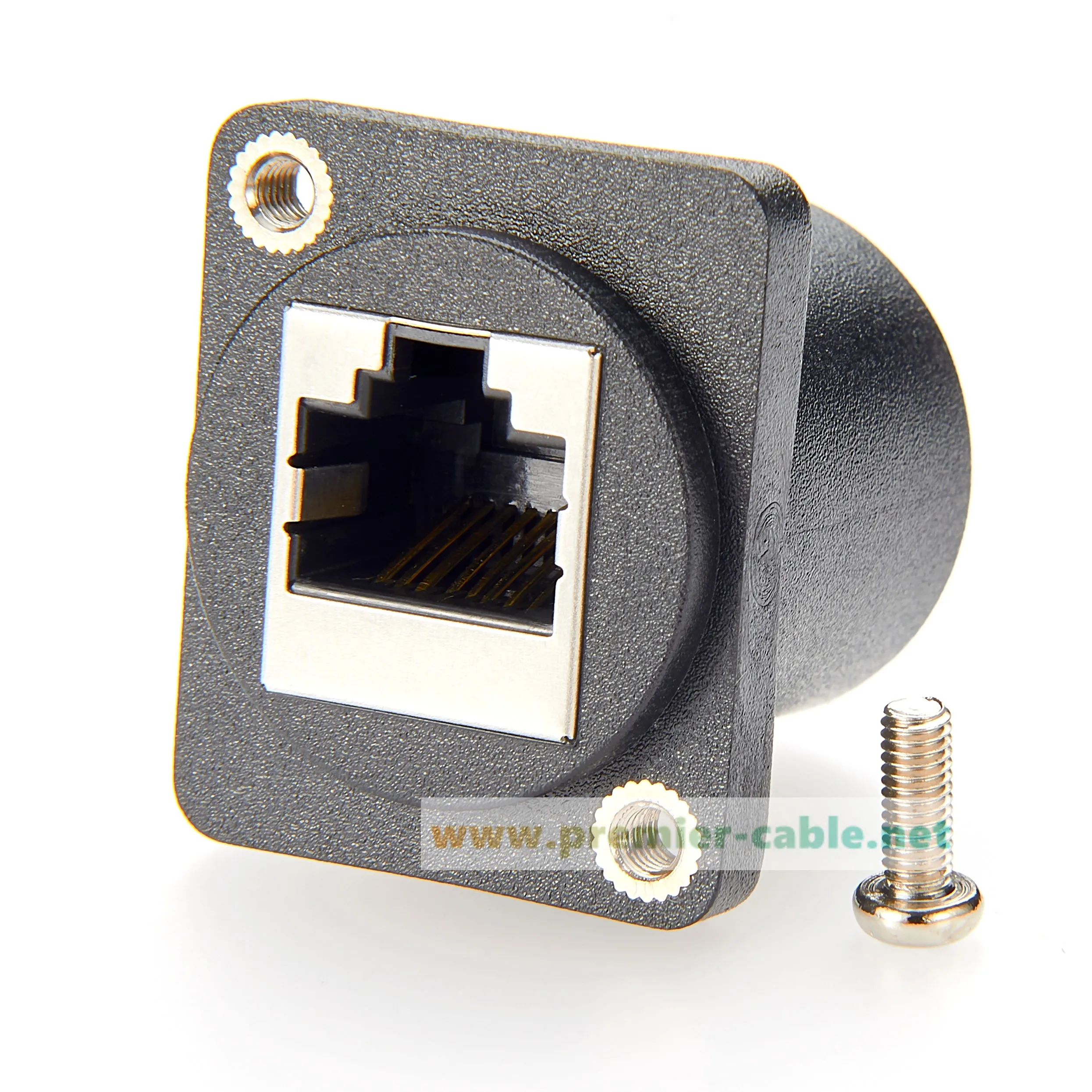 D-Type RJ45 Cat6 Ethernet Female to Female Coupler 1Gbps Flange Chassis Panel Mount Bulkhead Feedthrough LAN Network Extender