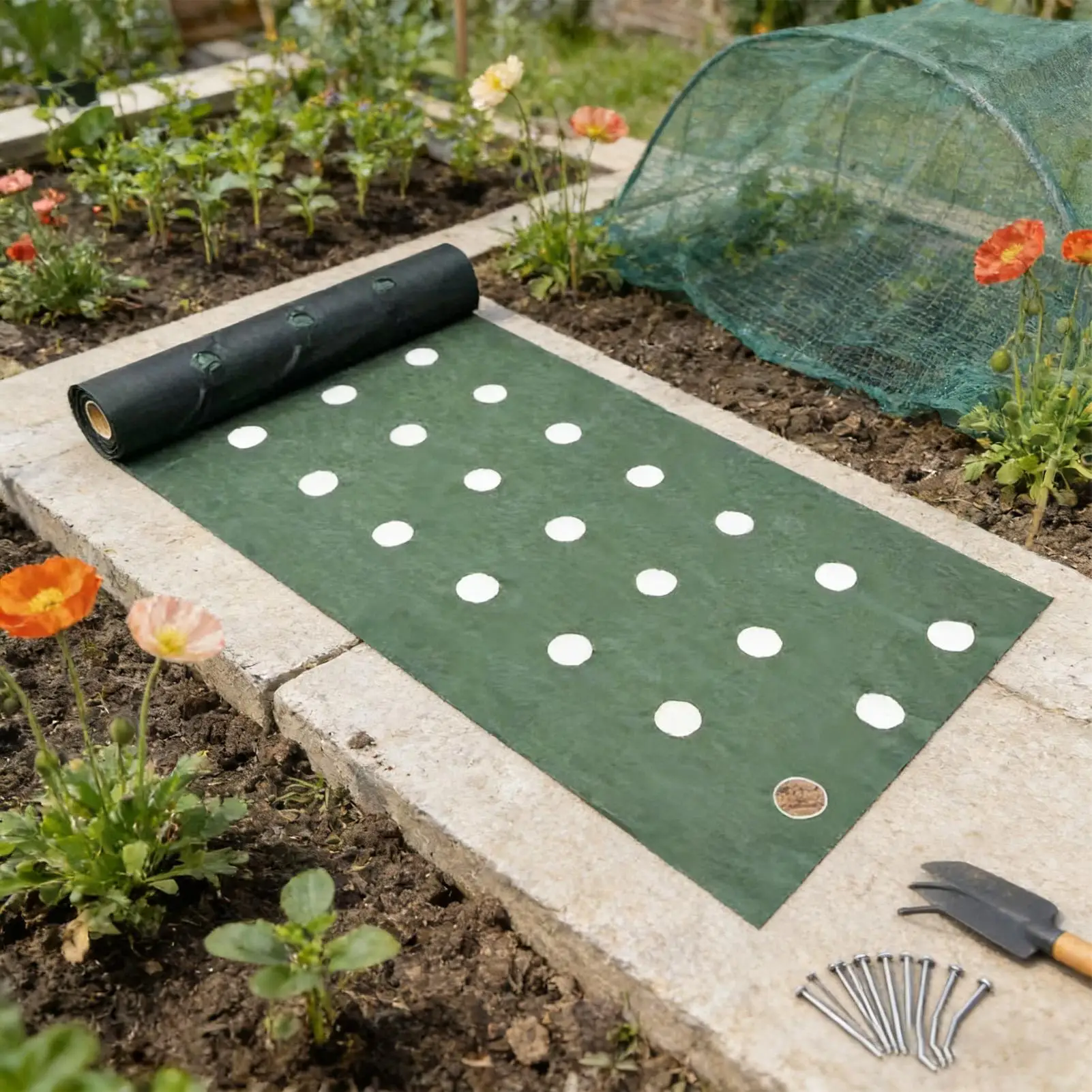 Garden woven ground cover Heavy Duty Woven Aerated Grass Control Fabric for Landscaping Lawn Patio Greenhouse