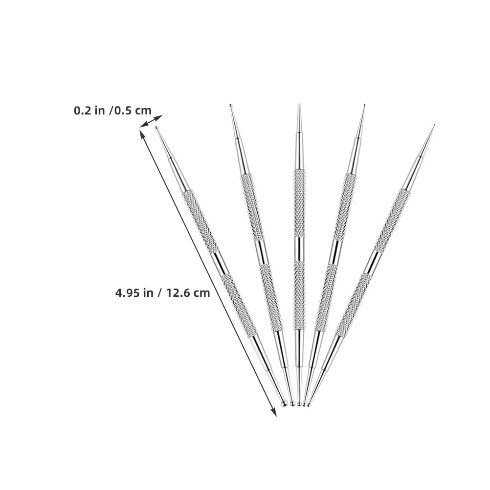 Set di penne professionali per punteggiare le unghie da 5 pezzi per principianti e artisti Stilo da tracciamento con motivo a penna per unghie facile da usare e versatile