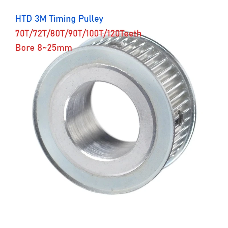 1pcs HTD 3M Timing Pulley 70T/72T/80T/90T/100T/120Teeth Bore 8~25mm Synchronous Wheel AF Type For Belt Width 15mm