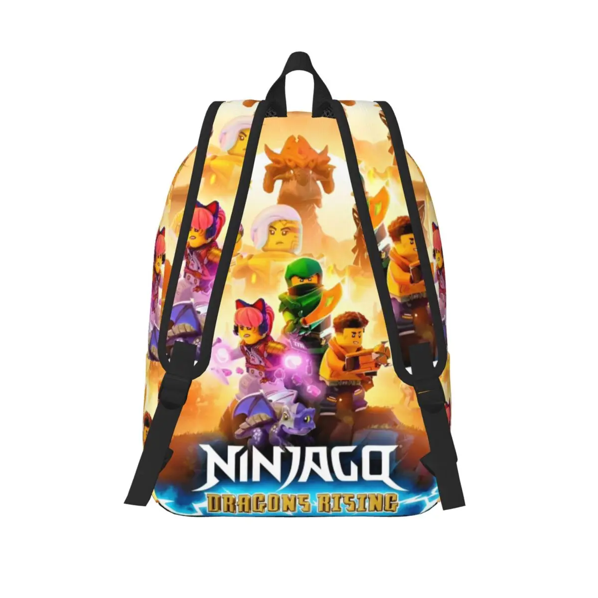 N-Ninjagos Game Anime Casual Backpack Durable High School Work Back to School Gift Daypack for Men Women College Canvas Bags