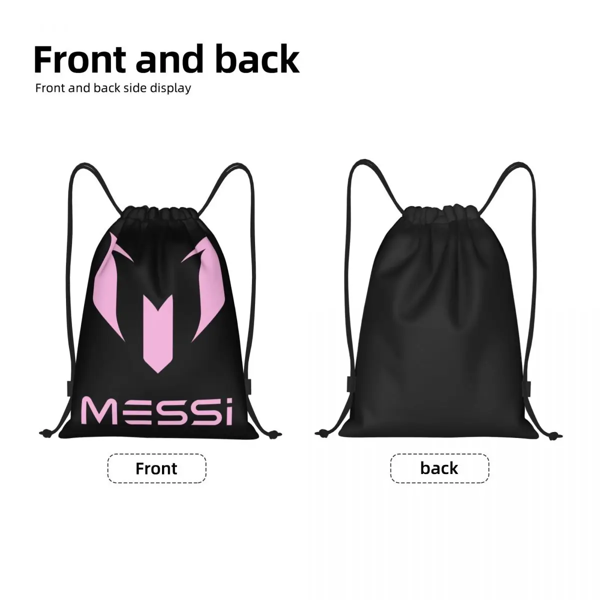 사용자 정의 핑크 Messis 10 축구 축구 Drawstring 배낭 가방 여성 남성 경량 체육관 스포츠 Sackpack 자루 여행