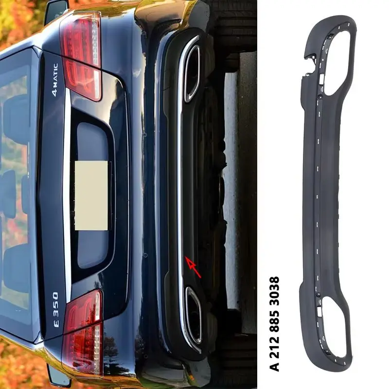 Rear Bumper Diffuser Depressurized Cover Balancing Chrome Molding Black Trim For Mercedes Benz E Class W212