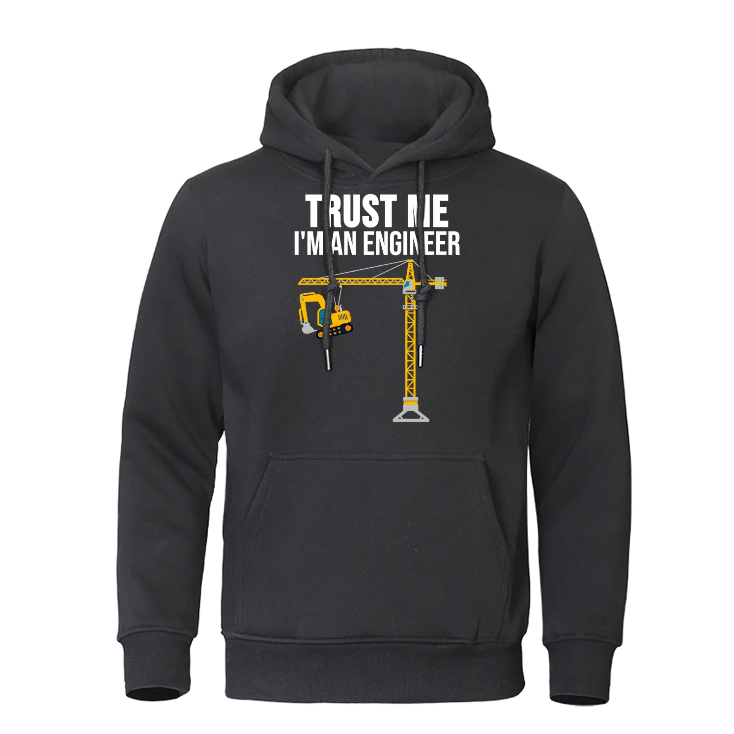 Turst Me, I Am An Engineer Print Clothing Mens Hip Hop Streetwearpullovers Crewneck Personality Hoodies Fleece Fashion Hoody Men