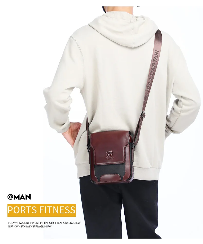 

Мужская сумка через плечо из натуральной кожи, деловая откидная крышка из воловьей кожи, многофункциональная сумка на одно плечо для хранения планшетного компьютера