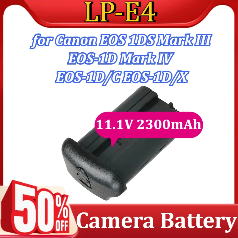 

Аккумулятор для камеры LP-E4 для Canon EOS 1DS Mark III, EOS-1D Mark IV, EOS-1D/C, EOS-1D/X, 11.1В, 2300мАч