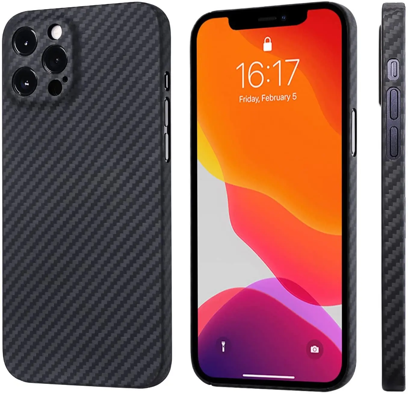 

Super Slim Case for iPhone 13 Pro Real Aramid Carbon Fiber Protective Cover Skin for iPhone 13 Pro Max 12 Mini Soft Touch Shell