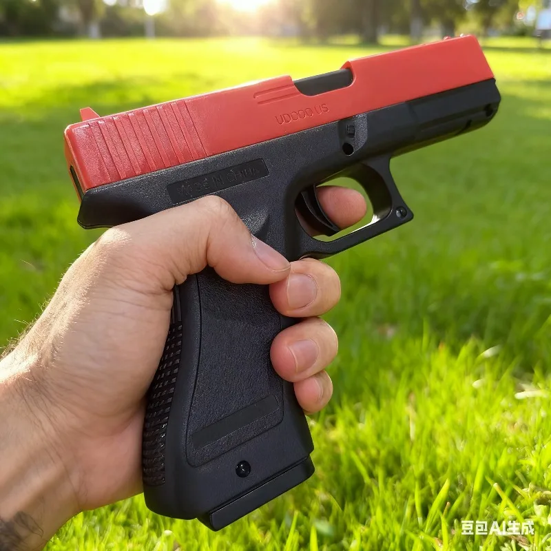 New Soft Bullet Airsoft Pistol Manual G17 Toy Gun Lower Magazine with Laser Outdoor Sports CS Game for Children Adults Gift