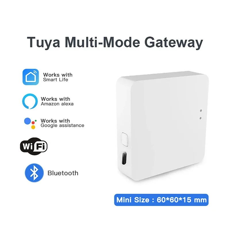 Tuya Multi Mode ZigBee Bluetooth Gateway Hub Wireless Voice Smart Home Remote Control Gateway Hub Compatible with Alexa Google