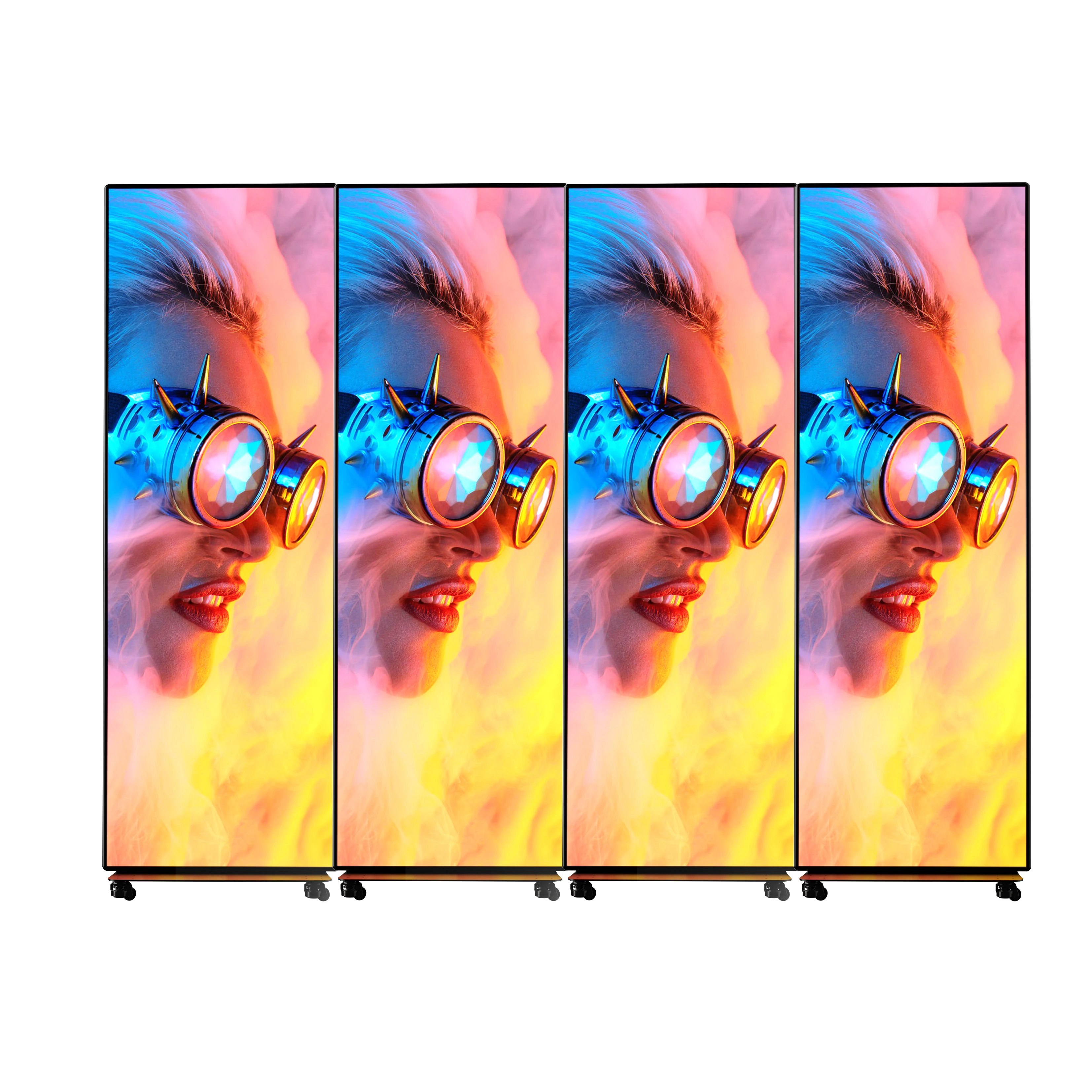 Indoor 640x1920mm Stable LED Poster High Refresh Display Screen 4G+WiFi+USB Advertising Panel