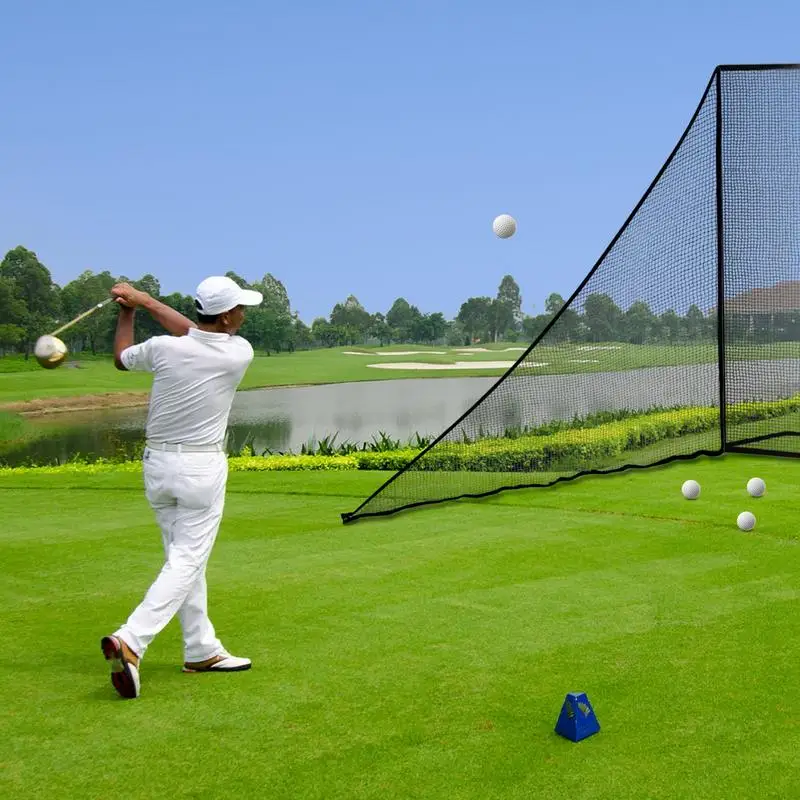 Golf Side Net Golf Triangle Side Wings Golf Shank Net With Sandbag Golf Hitting Barrier Net Sports Practice Net For Golf