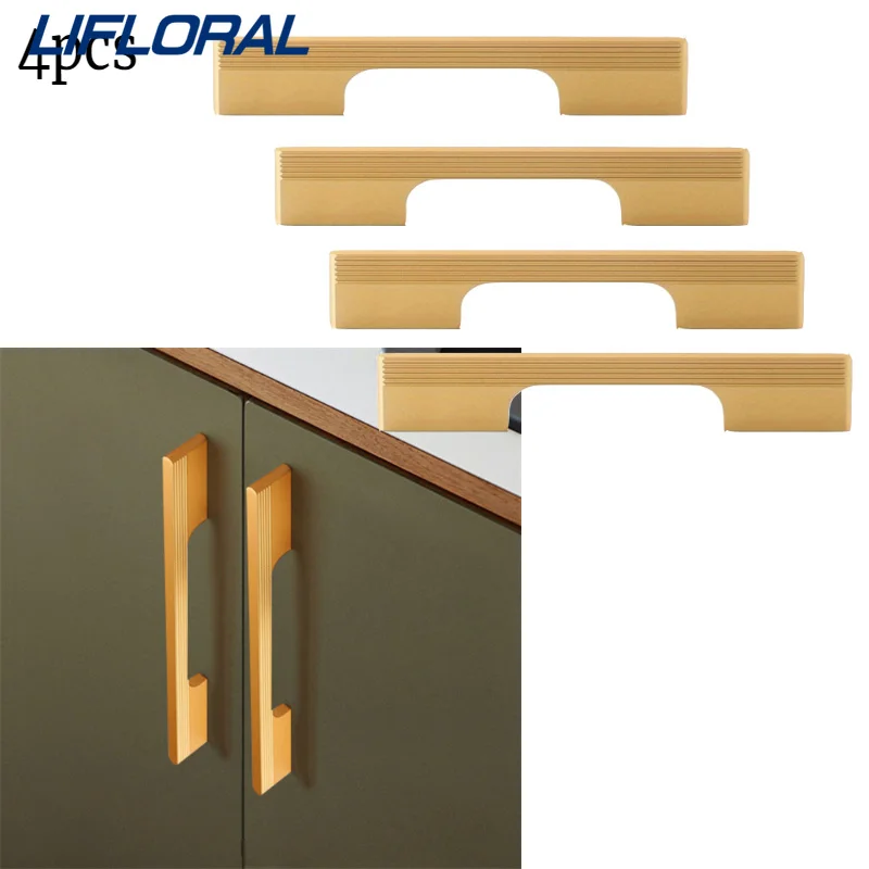 

4 шт., 128 мм, удлиненные ручки для шкафа из алюминиевого сплава, ручки для кухонного шкафа, ручки для ящиков, мебельная дверная ручка, фурнитура