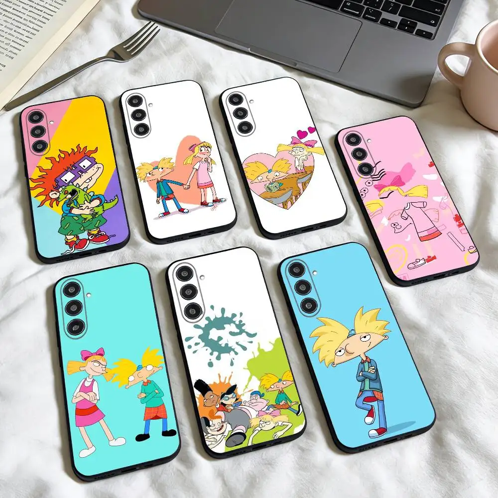 

1PC Cute H-Hey A-Arnolds phone Case For Samsung Galaxy A73,A72,A71,A70,A53,A52,A51,Others Soft Black Shell