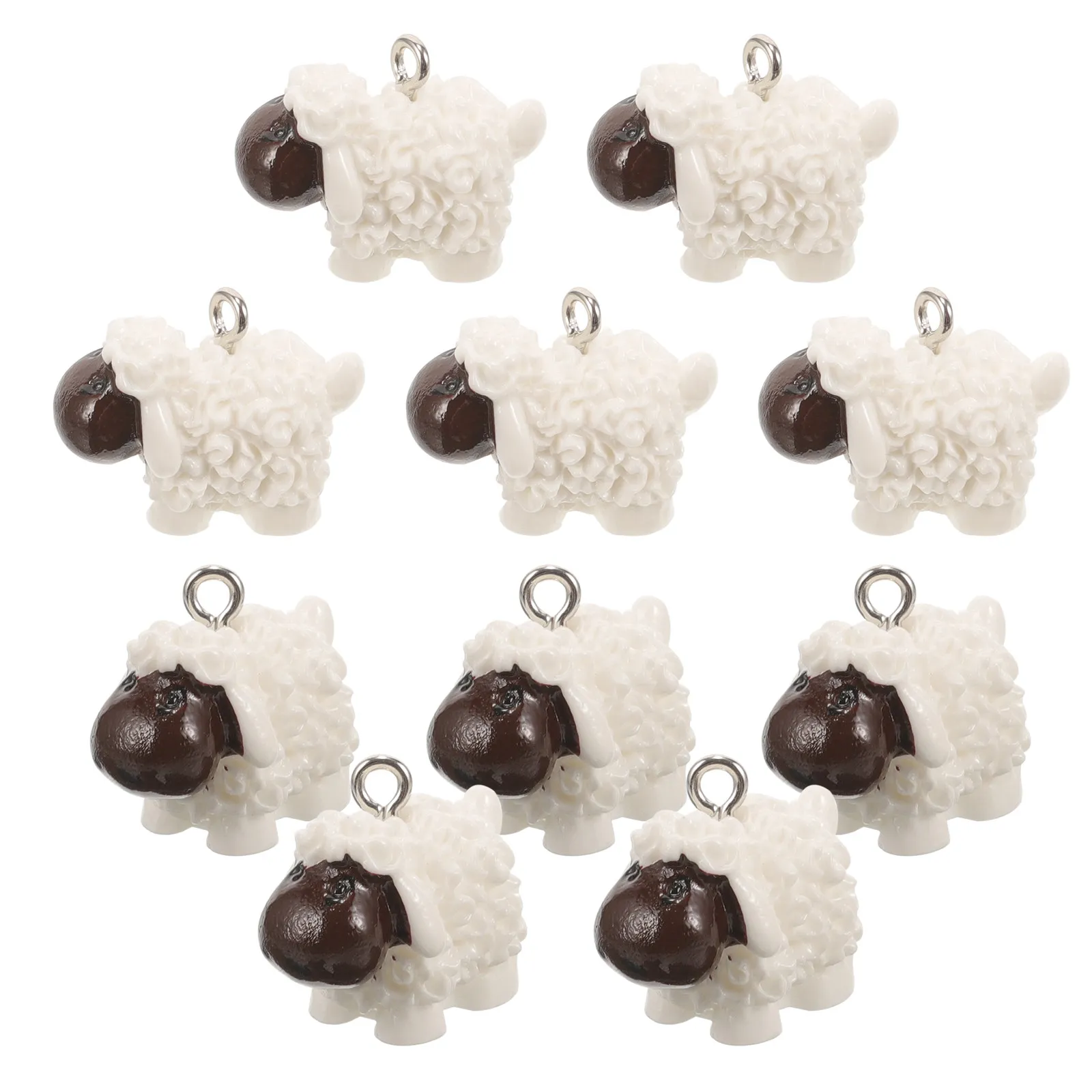 

10Pcs Resin Sheep Charms DIY Jewelry Pendant Accessories for Bracelet Necklace Earring Handmade Gifts Bracelet Charms