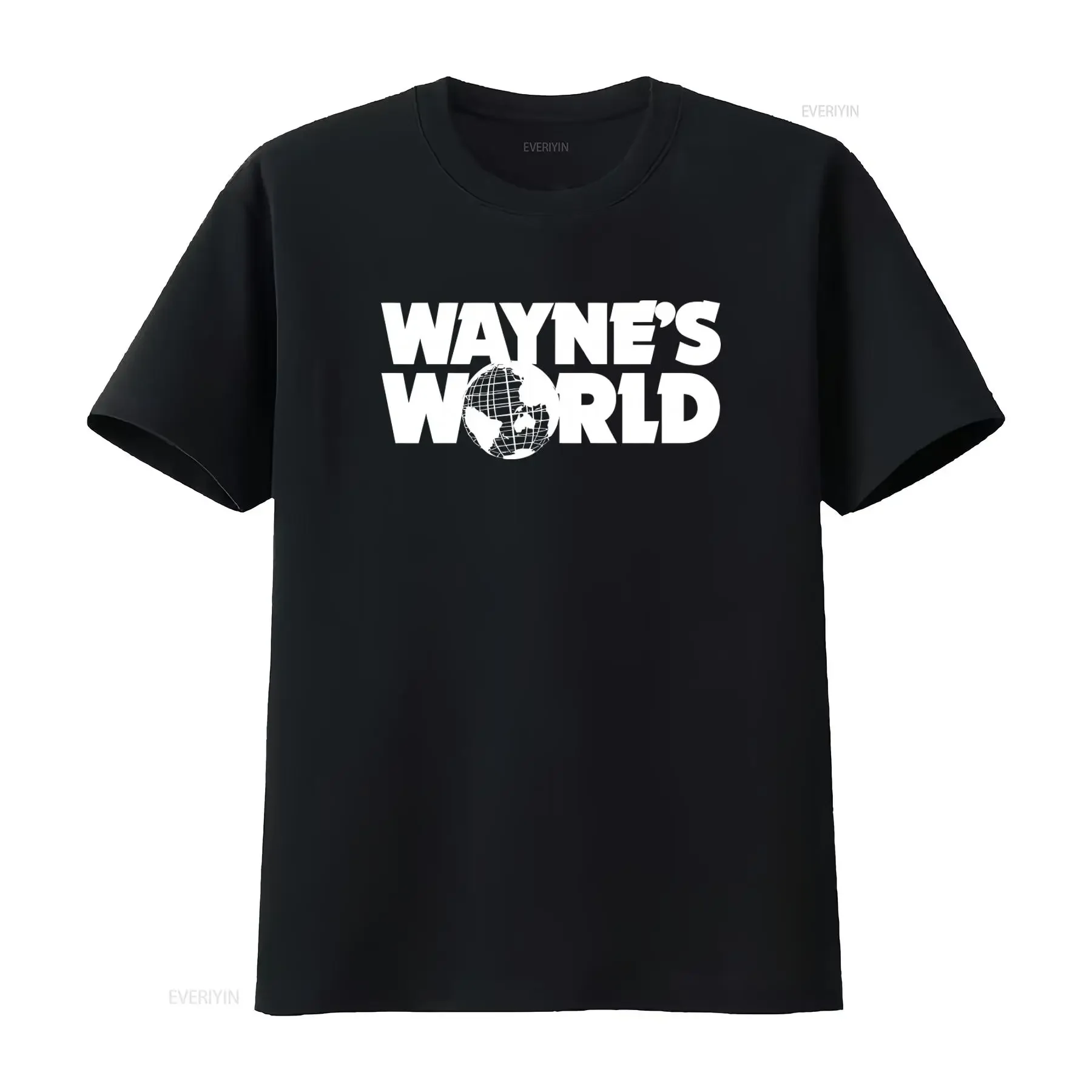 Waynes World T Shirt SNL Wayne and Garth Short sleeve vintage Washed graphic Stretched streetwear Casual Versatile