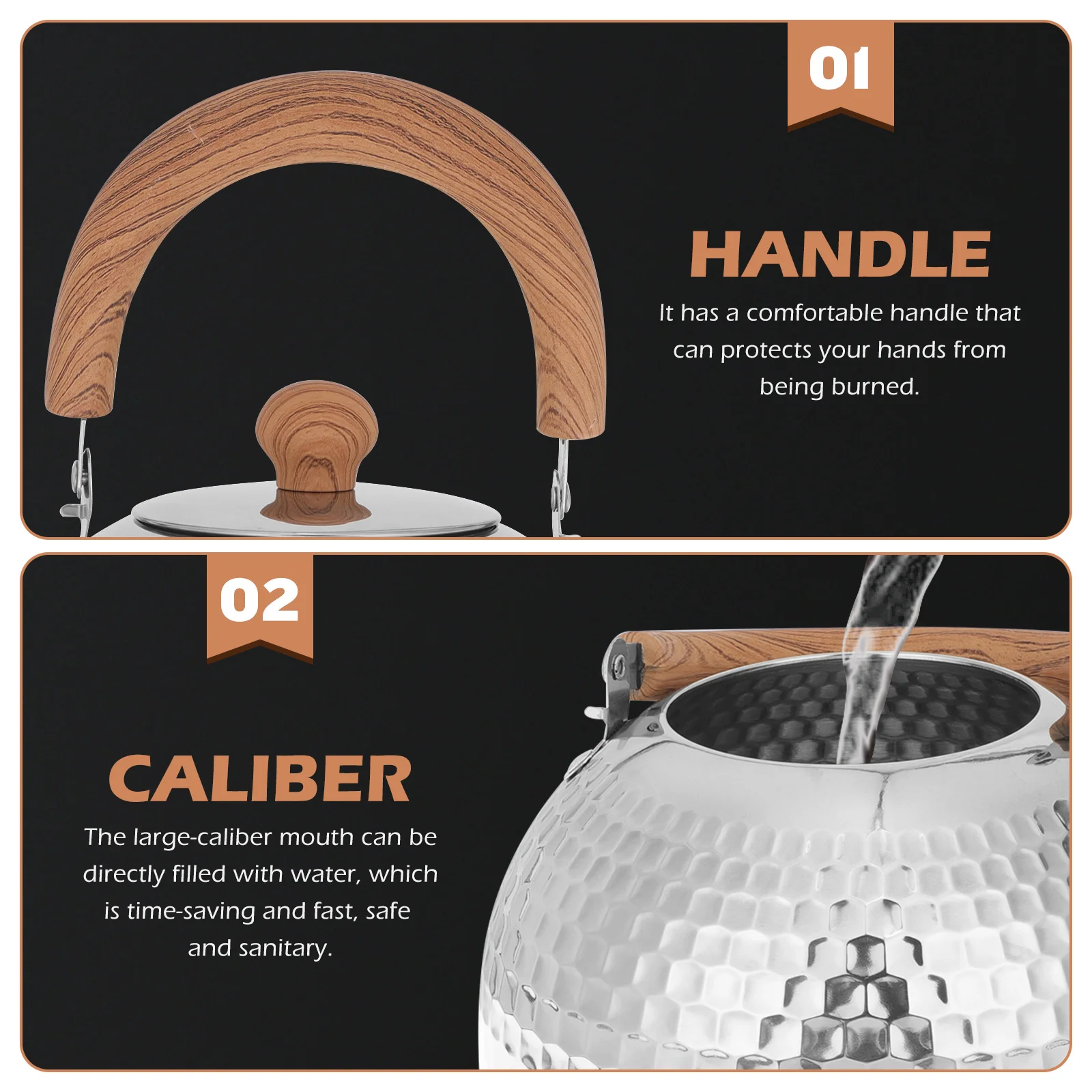 

1pc Stainless Steel Whistling Tea Kettle 1.5L Water Heating Kettle For Home Kitchen Boiling Pot Whistling Teakettle