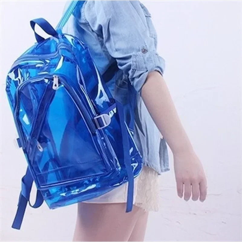 New Transparent PVC Backpack Cross Border Trend Student Fashion Backpack Leisure High Beauty Large Capacity Backpack