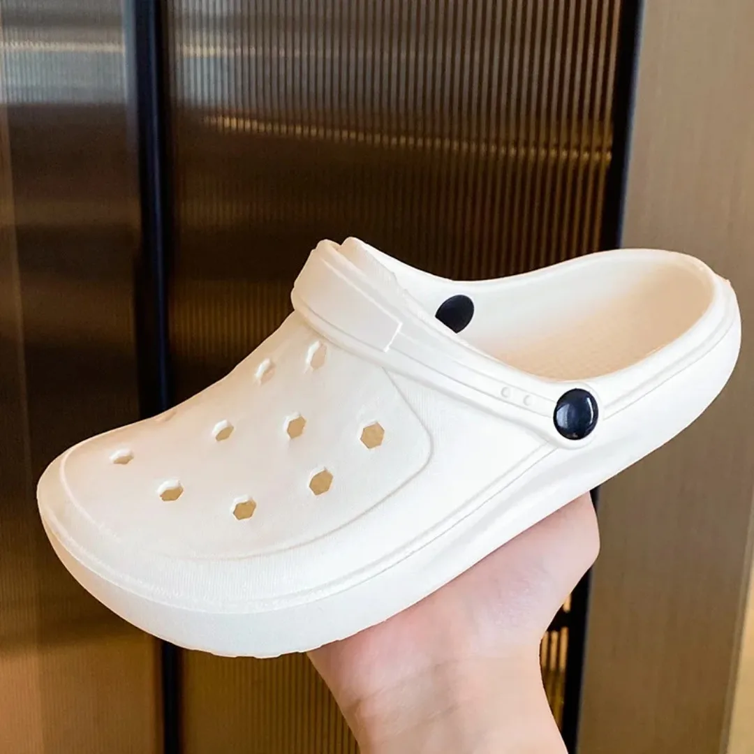 2023 sommer Frauen Hausschuhe Klassische Weibliche Clogs Pflege Sandalen Nicht-Slip Hause Rutschen Weiche EVA Garten Schuhe Strand Rutschen