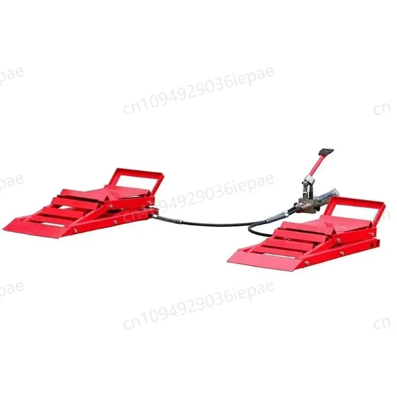 Portable Hydraulic Car Ramp, Capable of Carrying 2T, Hydraulic Type, Household Lifting, Easy To Carry, Vehicle Mounted