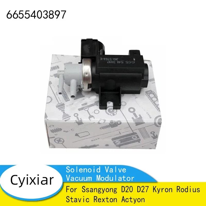 New Original Turbocharged Solenoid Valve Vacuum Modulator 6655403897 for Ssangyong D20 D27 Kyron Rodius Stavic Rexton Actyon