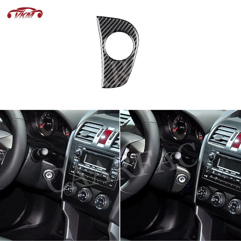 

Carbon Fiber Car Start Switch Key Hole Cover Trim Frame Sticker For Subaru Forester XV Crosstrek WRX STI 2015-2019 LHD