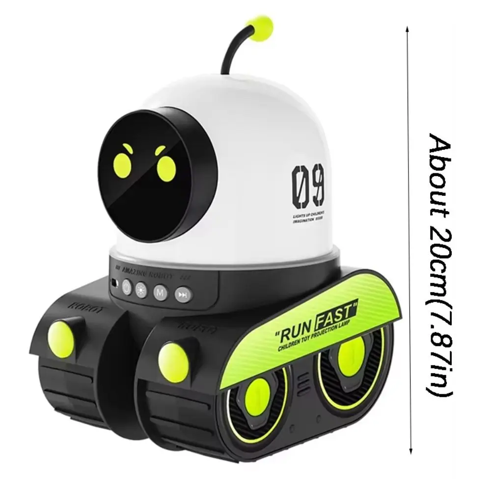 21 Films Rotating Robot Tank Projector Lamp Cartoon Music Rechargeable Starry Sky Projector Ocean Jellyfish Projection