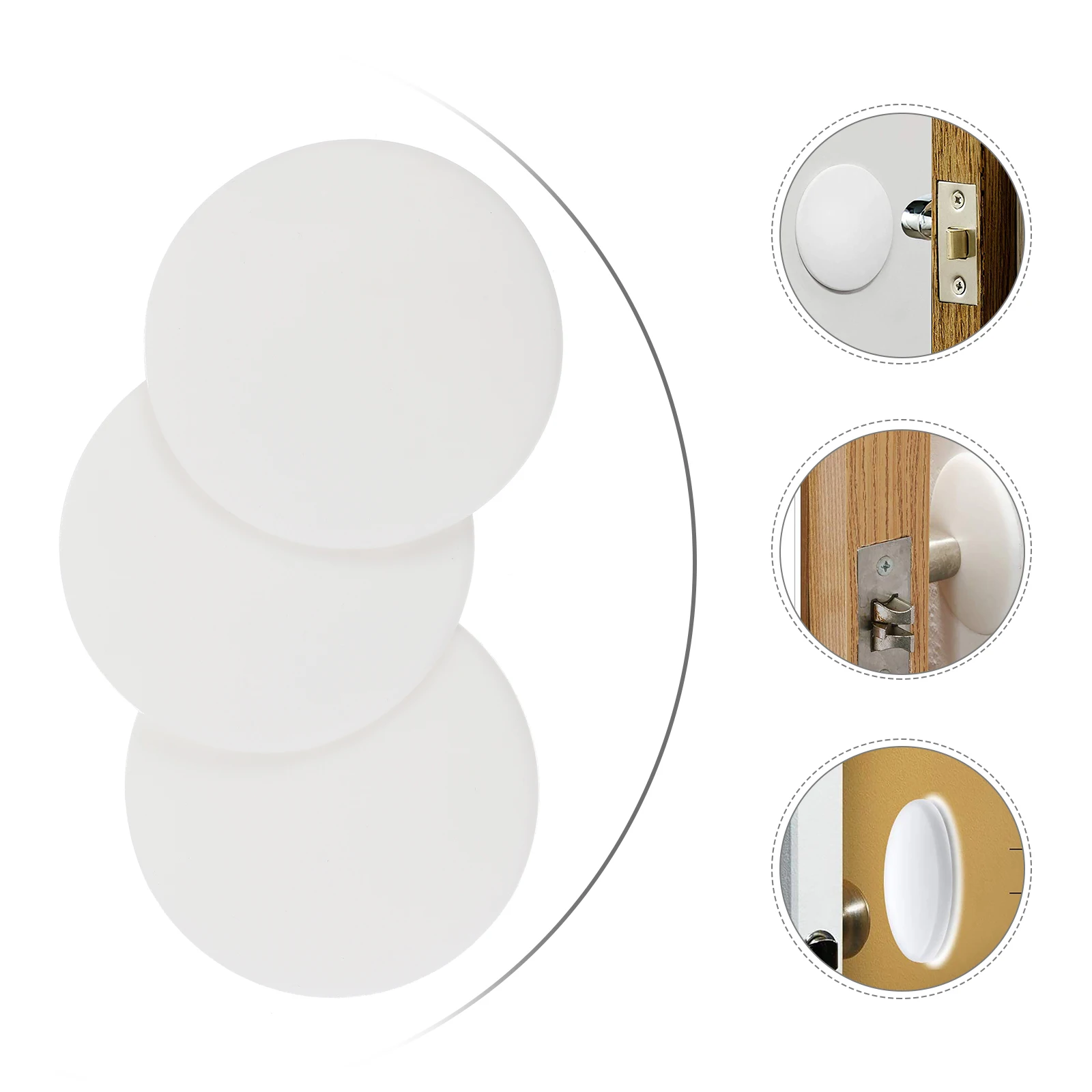 

3pcs Door Stopper Wall Protector Silicone Bumper For Furniture Cabinet Protection Crash Cushion Pad Hardware Accessory