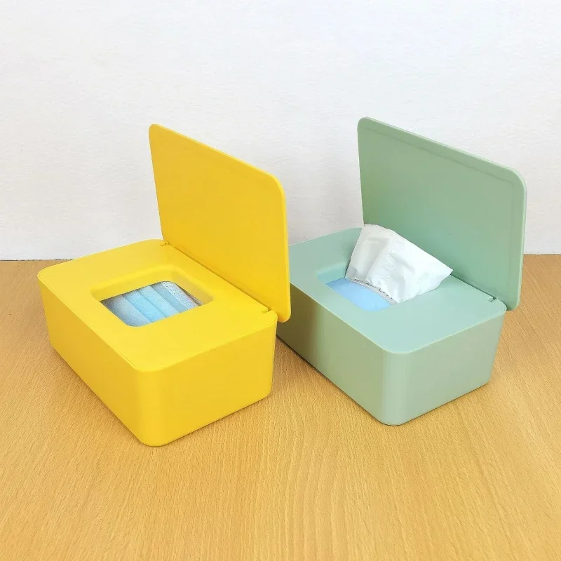 New Plastic Tissue Box Wet Tissue Holder Cover Wipes Paper Tissue Paper Storage Box Paper Towel Dispenser Home Napkin Organizer