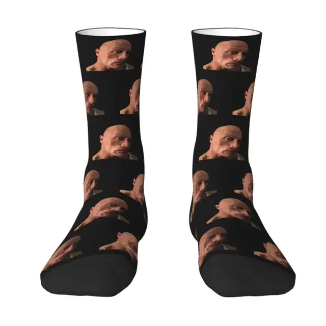 Skarpetki do brwi Meme Dwayne The Rock Johnson Dress Męskie damskie ciepłe modne skarpetki