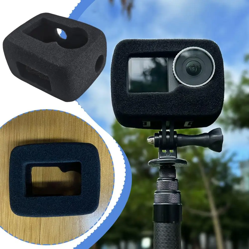 

Foam Windslayer Housing Case Windscreen Noise Reduction Windshield Windslayer Cover Housing Frame Case for DJI Action 5 Pro U4R1