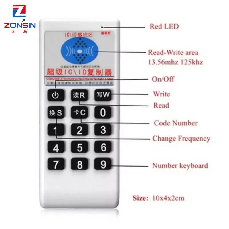 2023 nfc 5 Frequenz programmierer Handheld RFID Smart Card Reader 13,56 MHz UID Tag Writer 125kHz t5577 Schlüssel kopierer IC ID Duplikator