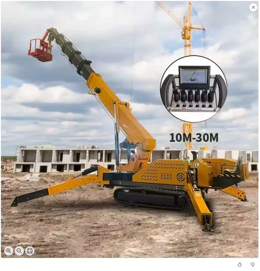 CE Eruro 5 Construction Spider Crawler Crane 10-30m Telescopic Boom EPA  With Man Basket Man Lift