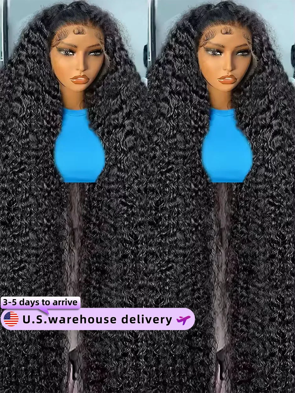 

13x6 HD Water Curly Full Lace Frontal Wigs Brazilian 32 34 Inch 13x4 Loose Deep Wave Human Hair Wigs For Women 300% Density