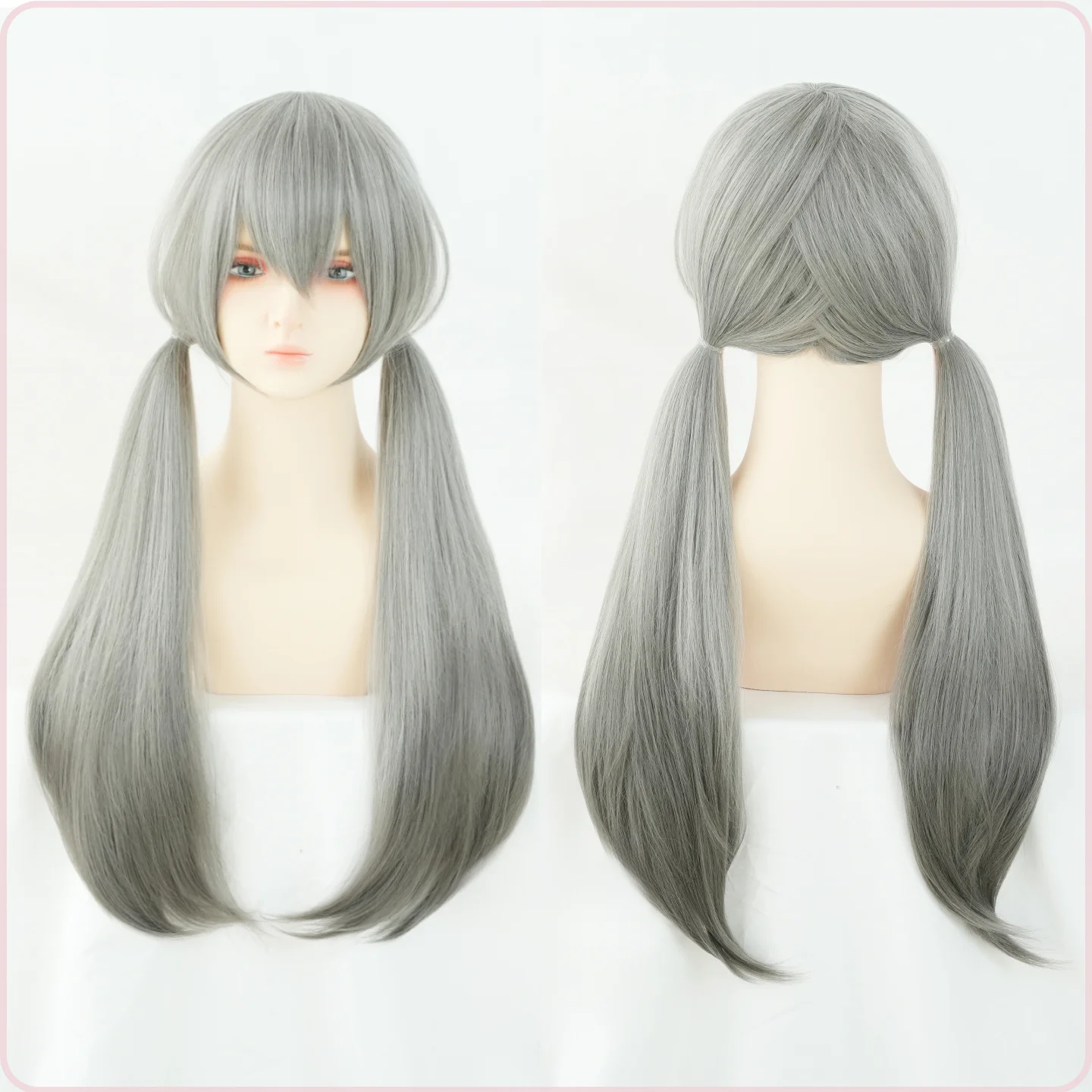 Filme Judy Cosplay Peruca Judy Hopps Cinza Rabo de Cavalo Duplo Destaques Rosa Para Comicon Festa Adulto Mulheres Homens