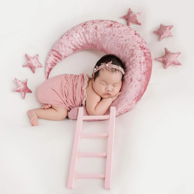 Newborn PhotoPosing Props Moon Star Props Set Photography Props Baby Photo Pillow Photo Decoration Infant Photo Backdrop