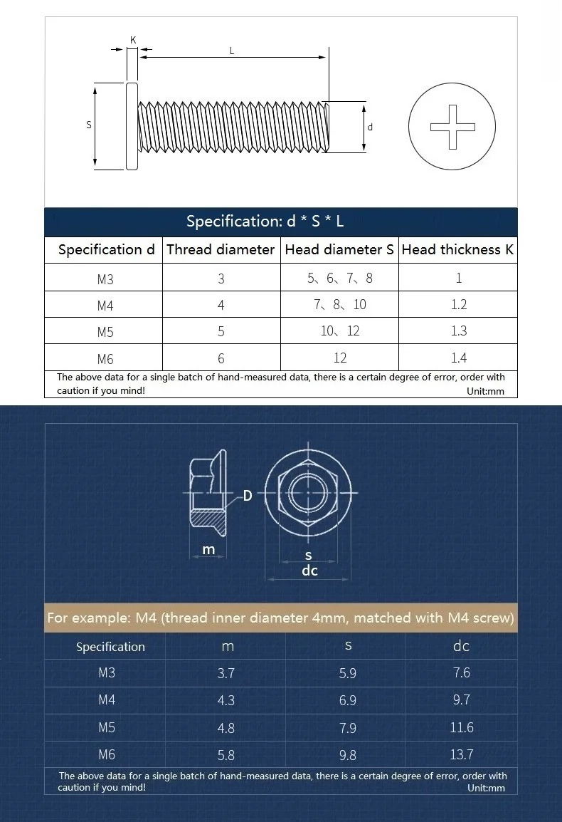 CM M3 M4 M5 M6 Black 304 Stainless Steel Cross Phillips Ultra Thin Low Flat Wafer Head Bolt Screw And Serrated Flange Nut Set
