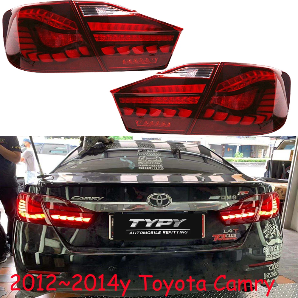 

2012~2014y car bumper tail light aurion for Toyota Camry taillight Brake LED car accessories Taillamp camry rear light fog