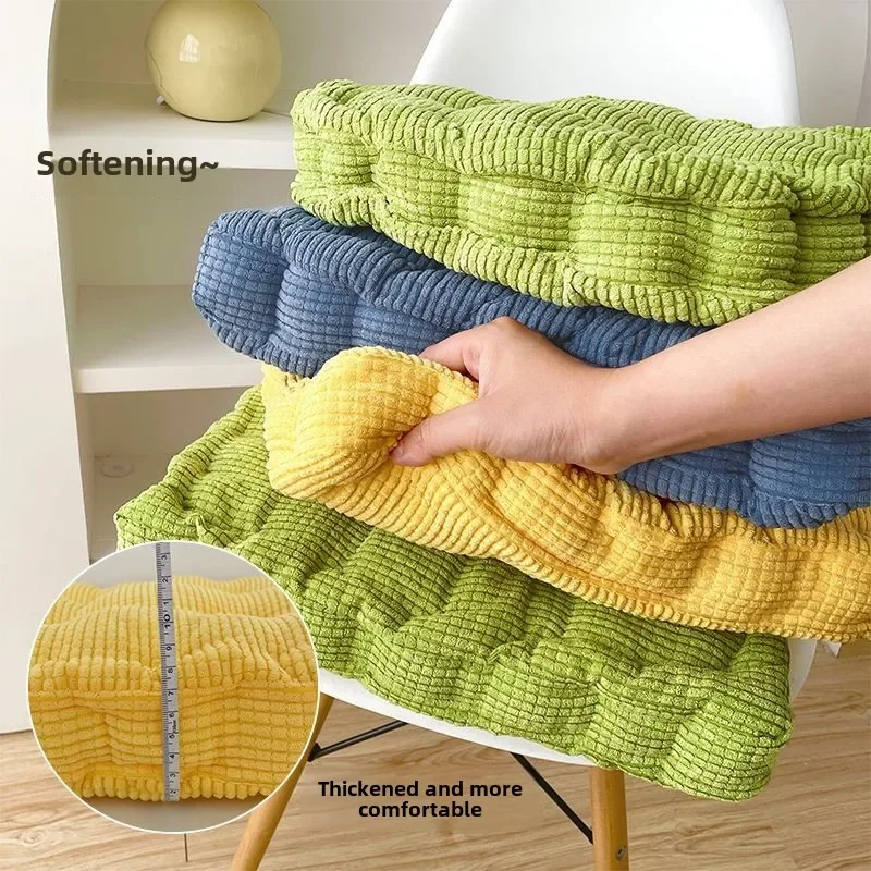 Asiento de Tatami de espiga de maíz cuadrado grueso, cojín para silla de oficina, sofá suave para decoración del suelo del hogar, almohada textil para rodilla, estera para oficina y exteriores