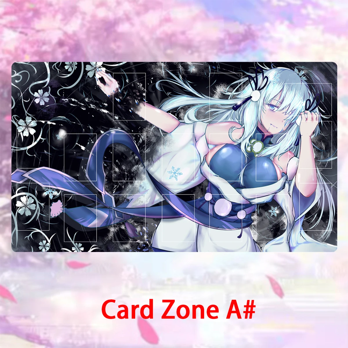 YuGiOh Yuki-Onna ، لوحة ألعاب Icicle Mayakashi Playmat TCG CCG العاب اوراق التداول حصيرة ماوس وسادة مطاطية حصيرة مكتبية وحقيبة 60x35cm