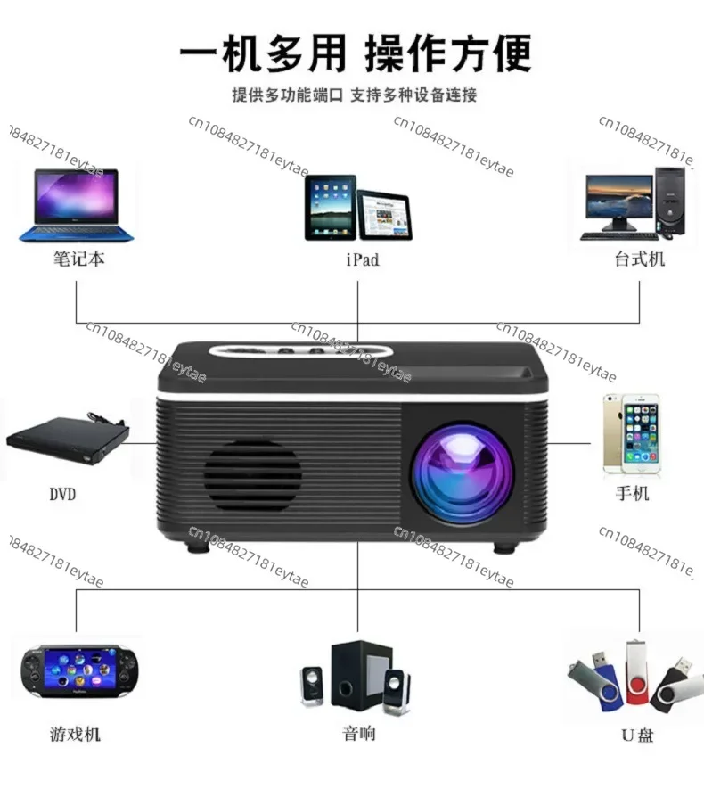 S361 High Definition Mini LED Home Projector Mobile Phone Portable