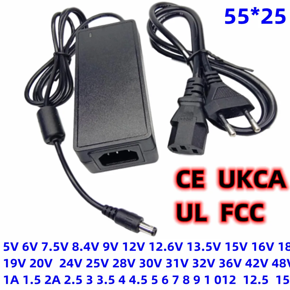 5V 6 9V 12V 13.5V 15 18v 19 20 24V 25 31 32 36 42 48 V 1 2a 1.5A 3 3.16 4 5 6 7 8 9 10 12 12.5 15 A Power Supply Adapter Charger