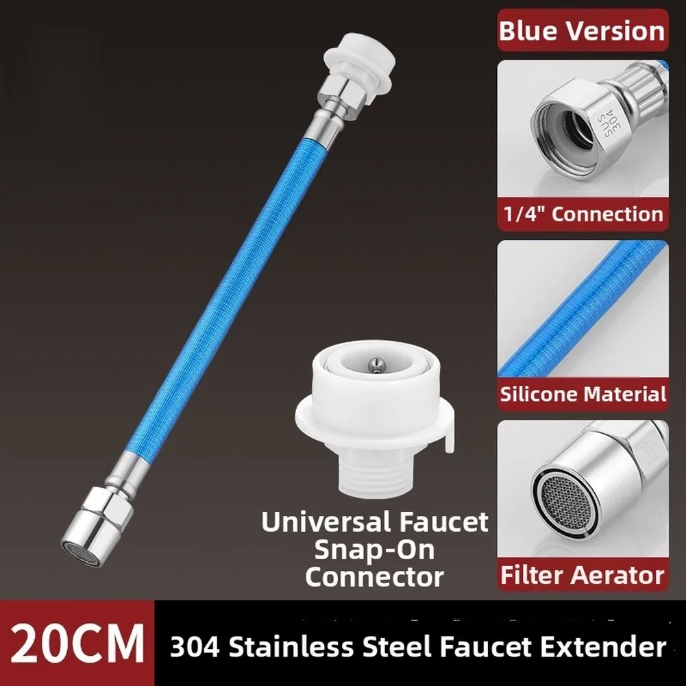 Stainless Steel Hose Protector for Standard Garden Hoses GHT Thread Compatible 20/30/40/50/60cm Length Options